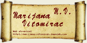 Marijana Vitomirac vizit kartica